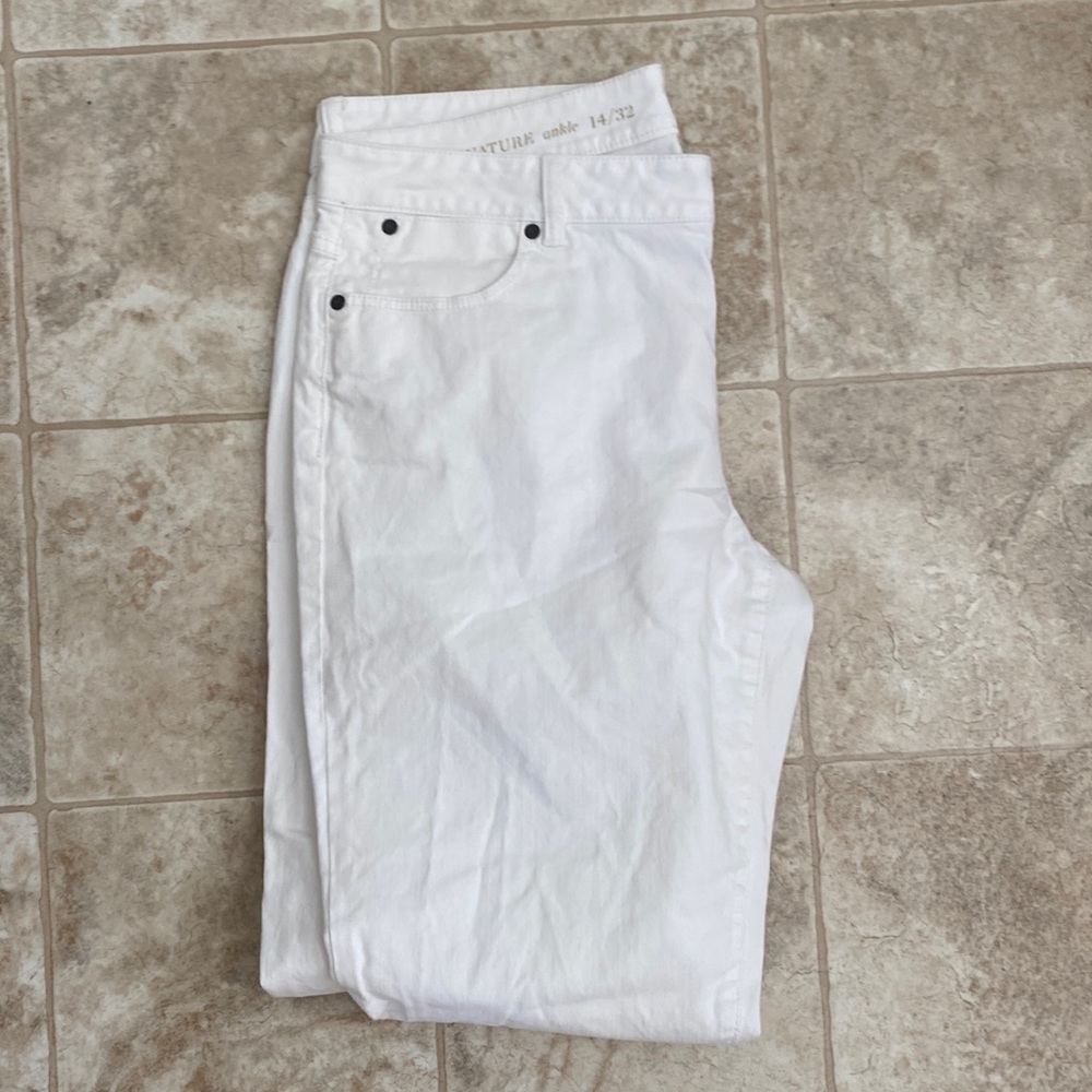Talbots signature white jeans